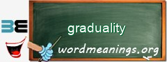 WordMeaning blackboard for graduality
